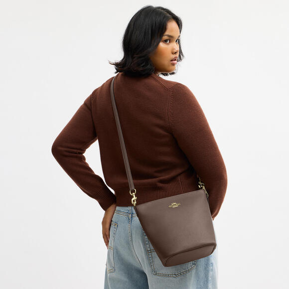 🤎Coach NWT Dark Sand Stone Logan Duffle Bag with Crossbody Strap &Gold Hardware - Picture 2 of 9